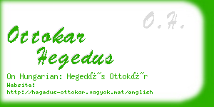 ottokar hegedus business card